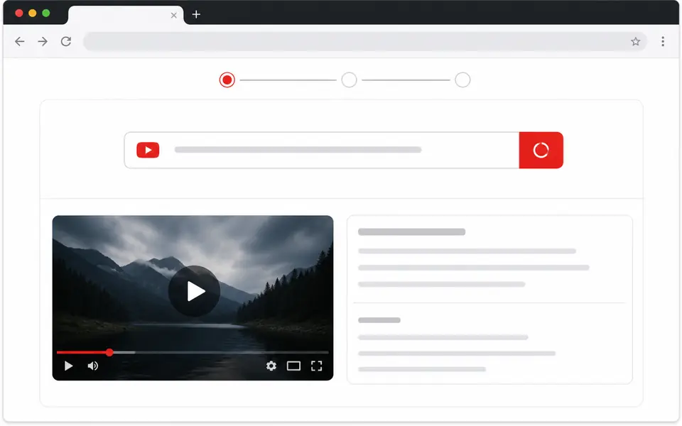 Paste a public video link into the free YouTube tag extractor input