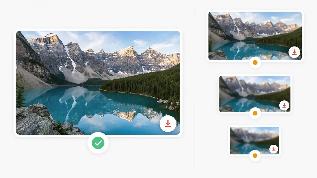 Comparison of available YouTube thumbnail quality options and missing HD fallback